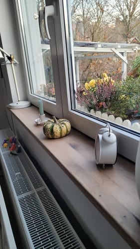 Customer photo review of Fensterbank Eiche