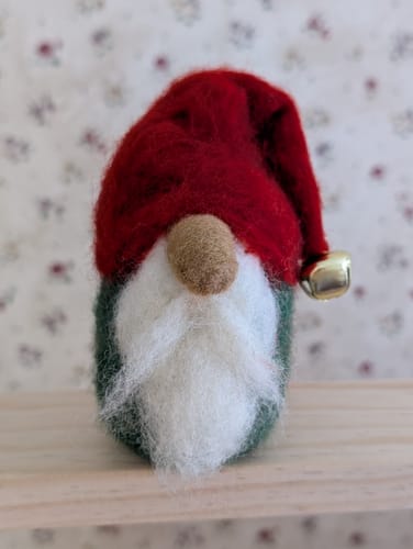 Customer photo review of Christmas Gnome Mini Needle Felting Kit