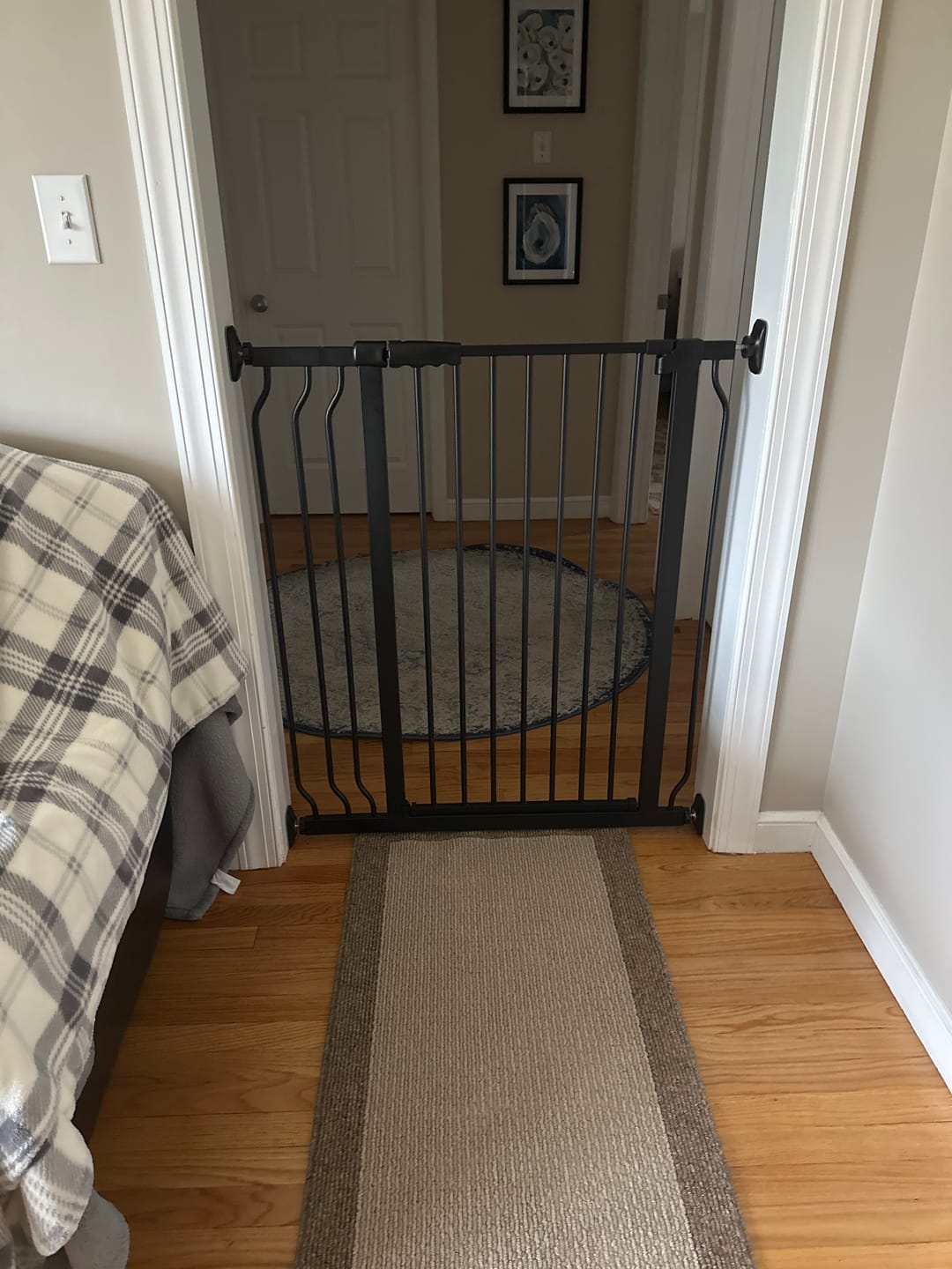 Customer photo review of FairyBaby 40" Extra Tall Auto Close Big Dog Gate