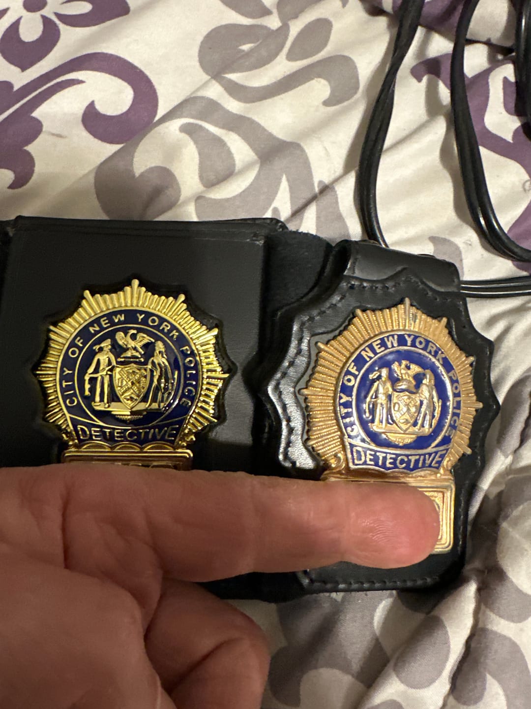 Customer photo review of NYPD New York Police Detective Badge Replica Movie Props Customizable Number