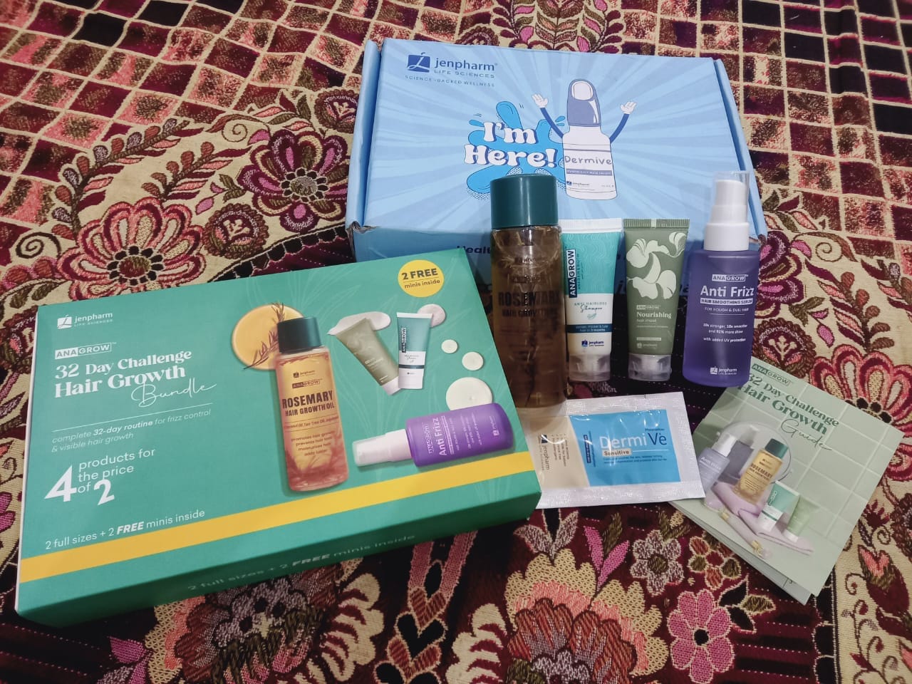 Customer photo review of 32 Day Hair Growth Challenge Bundle