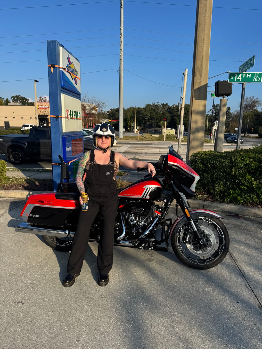 Customer photo review of Born Bad Washed Overalls - Black