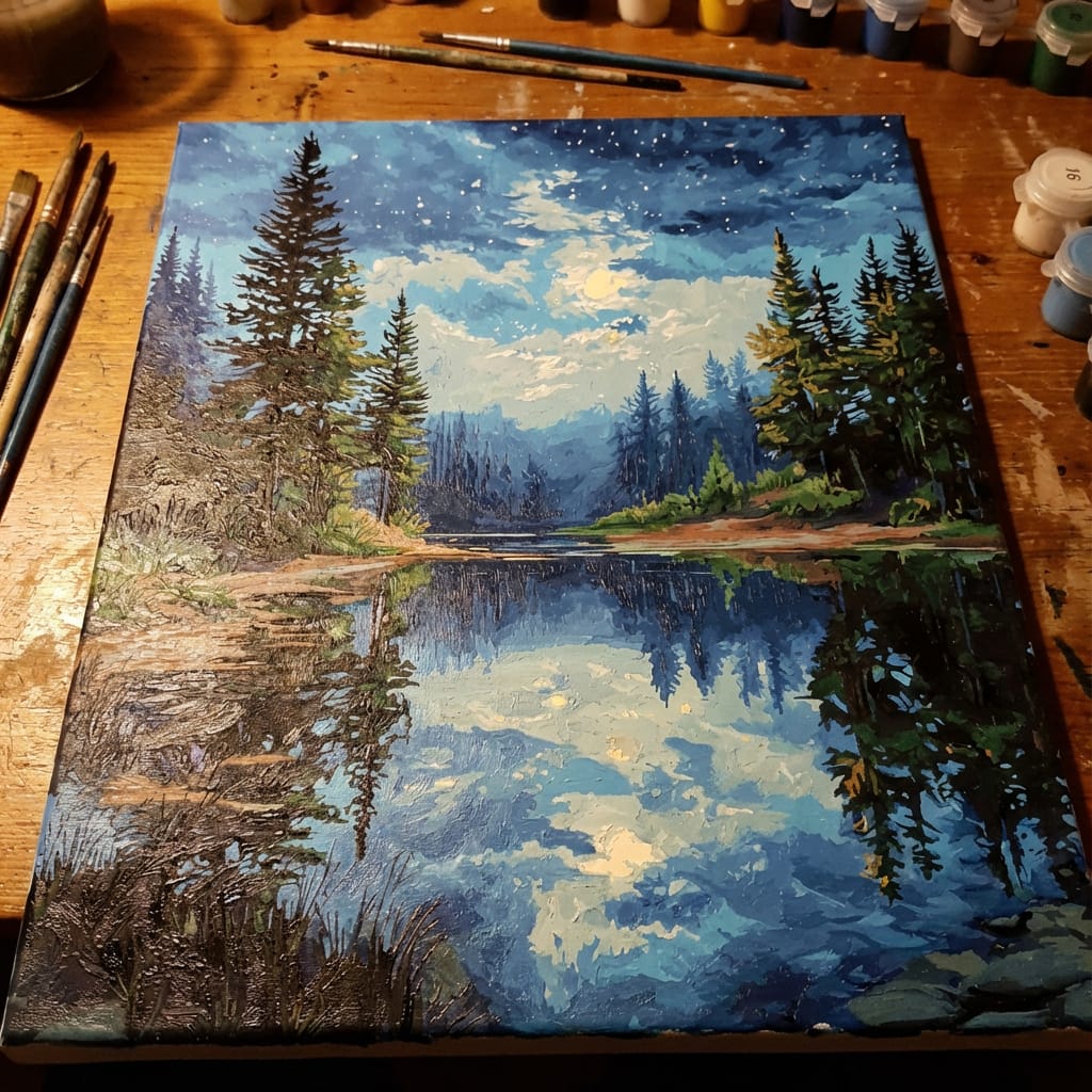 Customer photo review of Night Reflections Tranquil Water