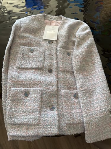 Customer photo review of CC Tweed Jacket Blue Pink Polyamide 251913