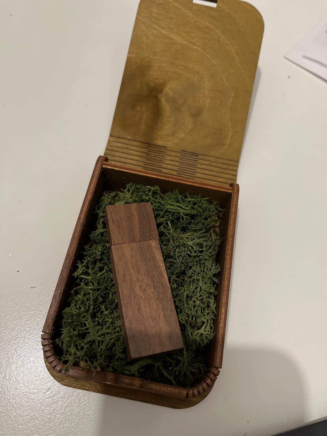 Customer photo review of Yoga USB box with moss filler