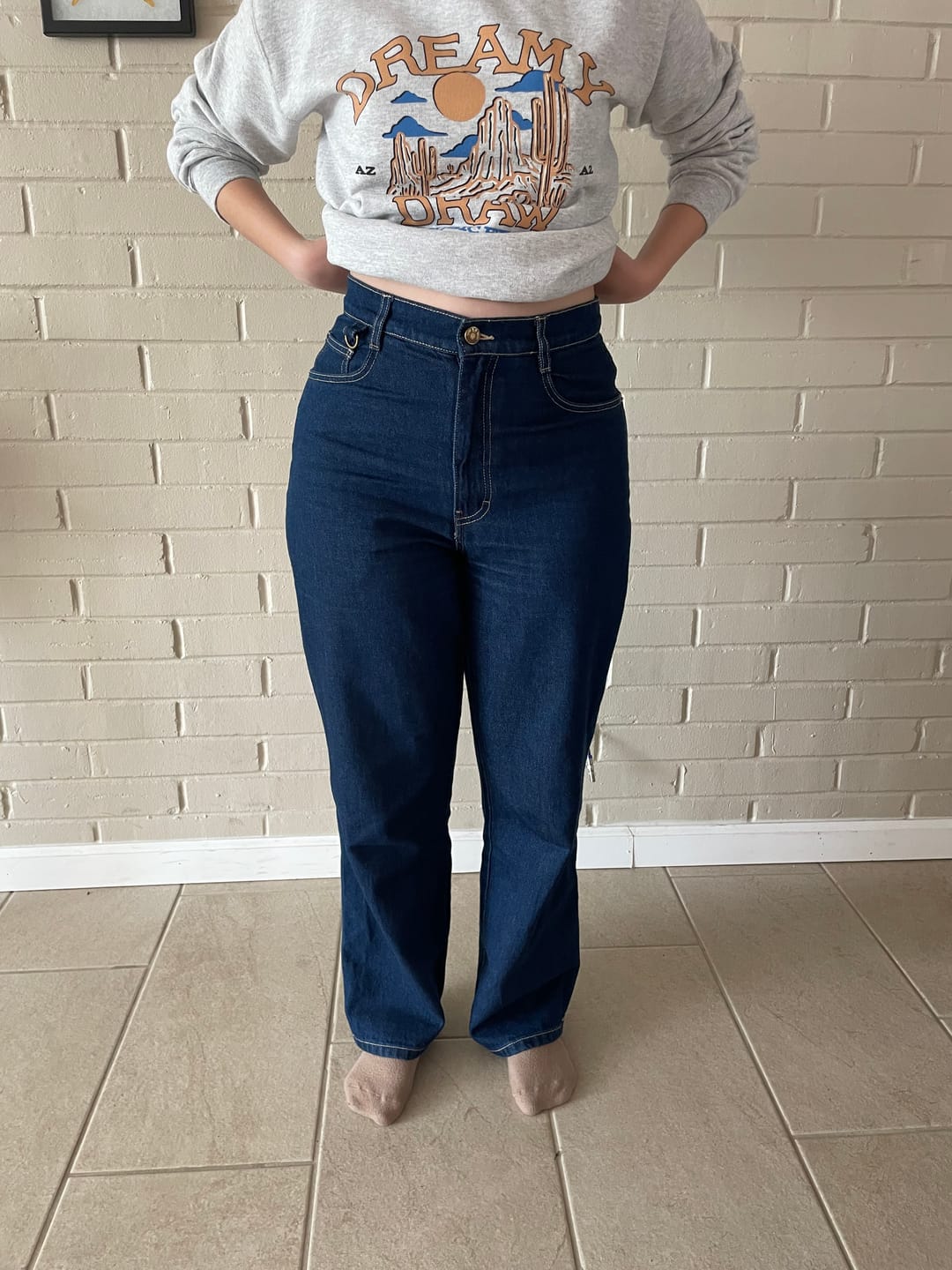 Customer photo review of Denim Mum Jeans