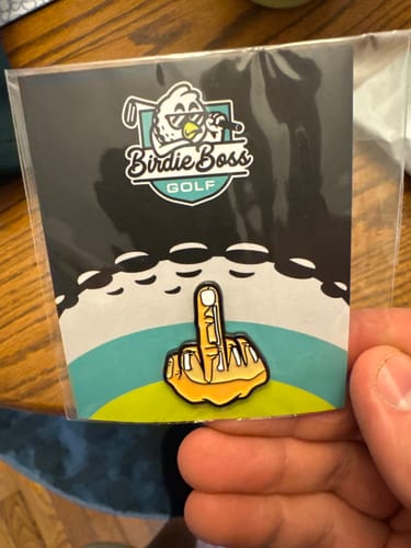 Customer photo review of Middle Finger - Ball Marker
