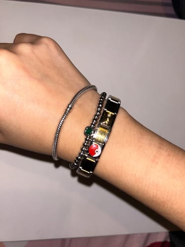Customer photo review of Pulsera Italiana Combinada