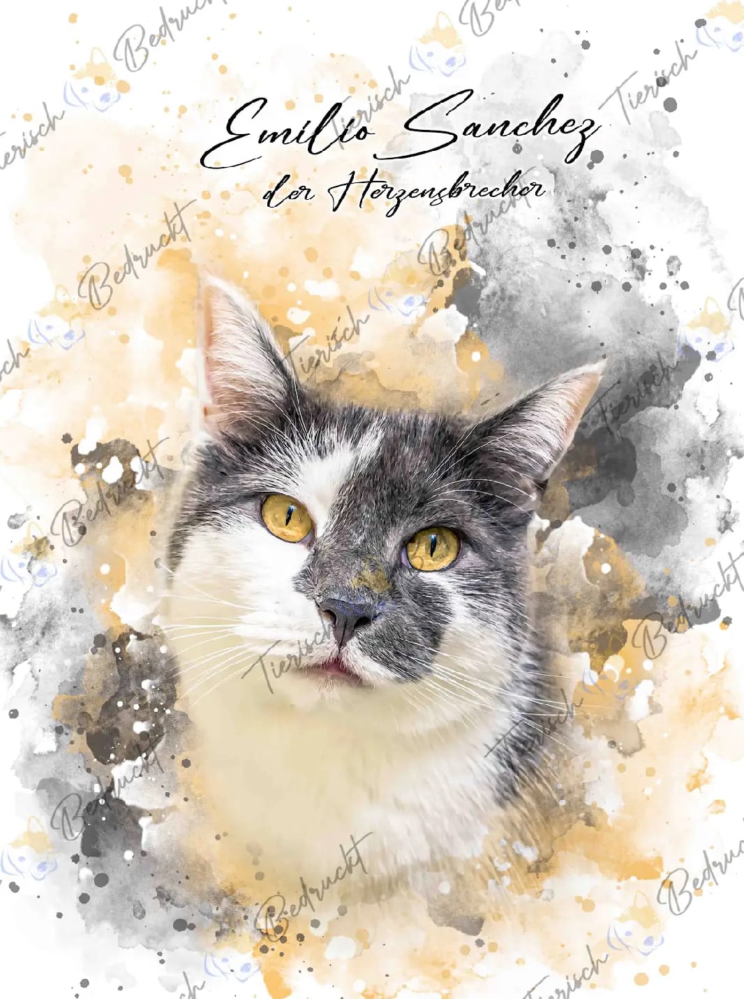 Customer photo review of Tierisches Wasserfarben Portrait