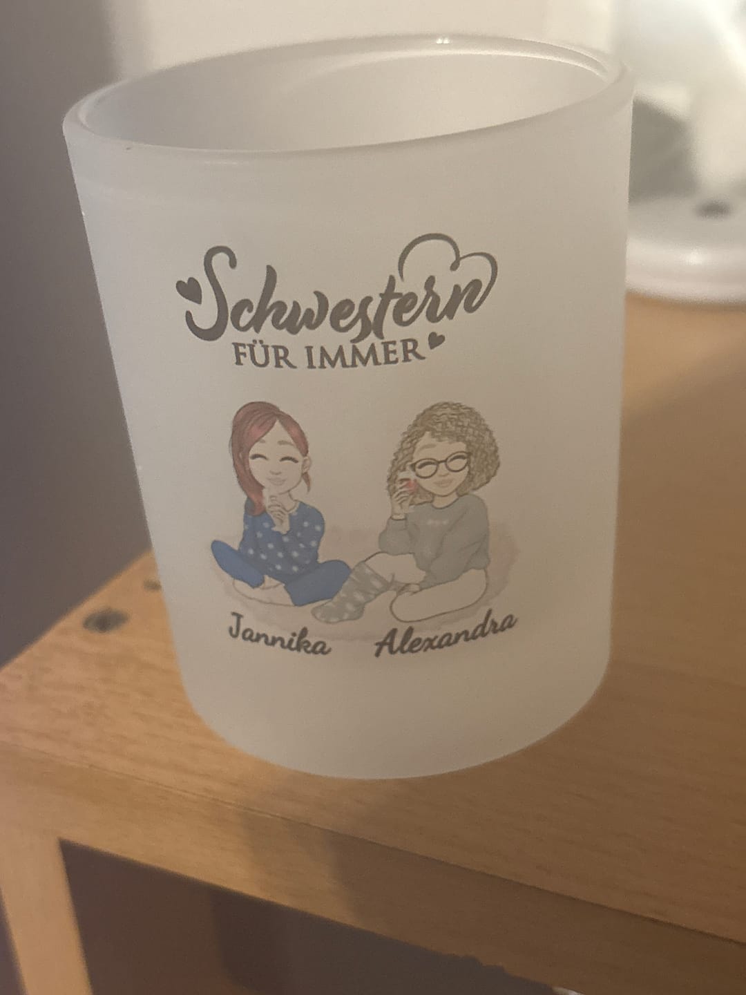 Customer photo review of Herzensmenschen - Personalisiertes Teelicht