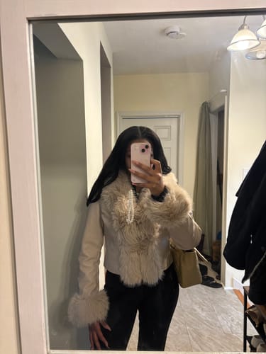Customer photo review of LUNNA-BLACK FAUX FUR JACKET