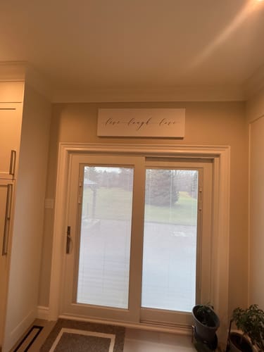 Customer photo review of 'Live Laugh Love' Framed Canvas