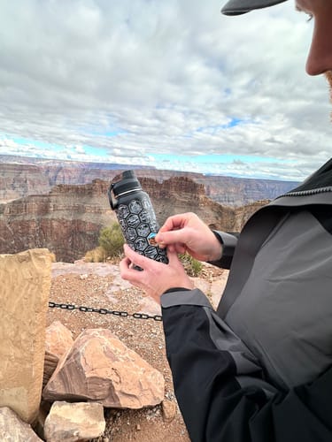 Customer photo review of World Explorer Bottle + Stickers