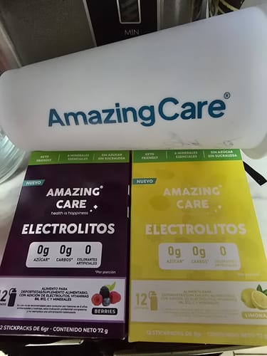 Customer photo review of Pack 4x Electrolitos Mix Sabores + Vaso Regalo