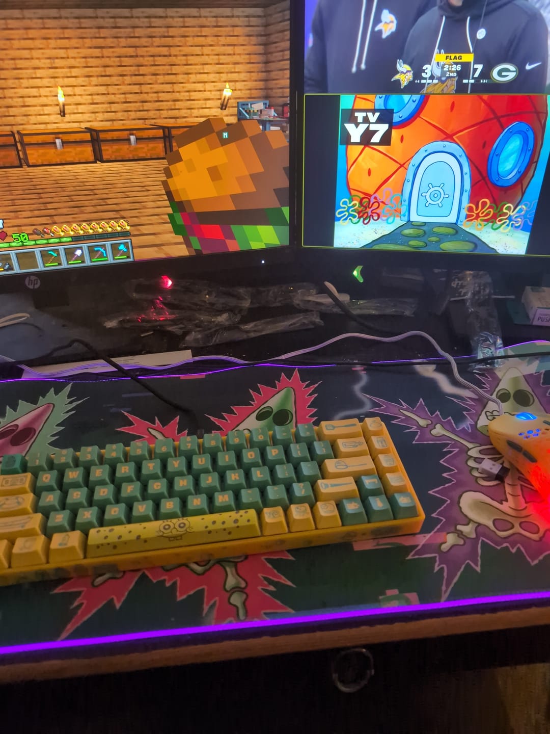 Customer photo review of SpongeBob X Ghost Treasure Combo Set (Banshee K68/ K1 Pro)