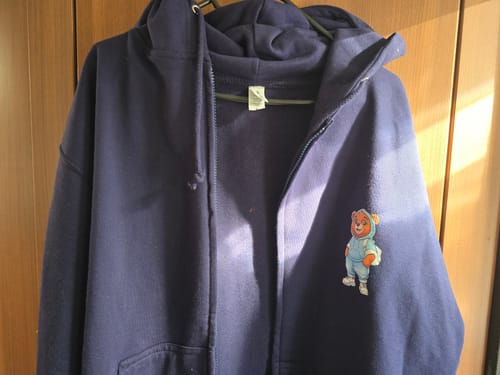 Customer photo review of Zuhause ist da, wo mein Camper steht - beidseitiger Druck | Zipper  Hoodie Unisex