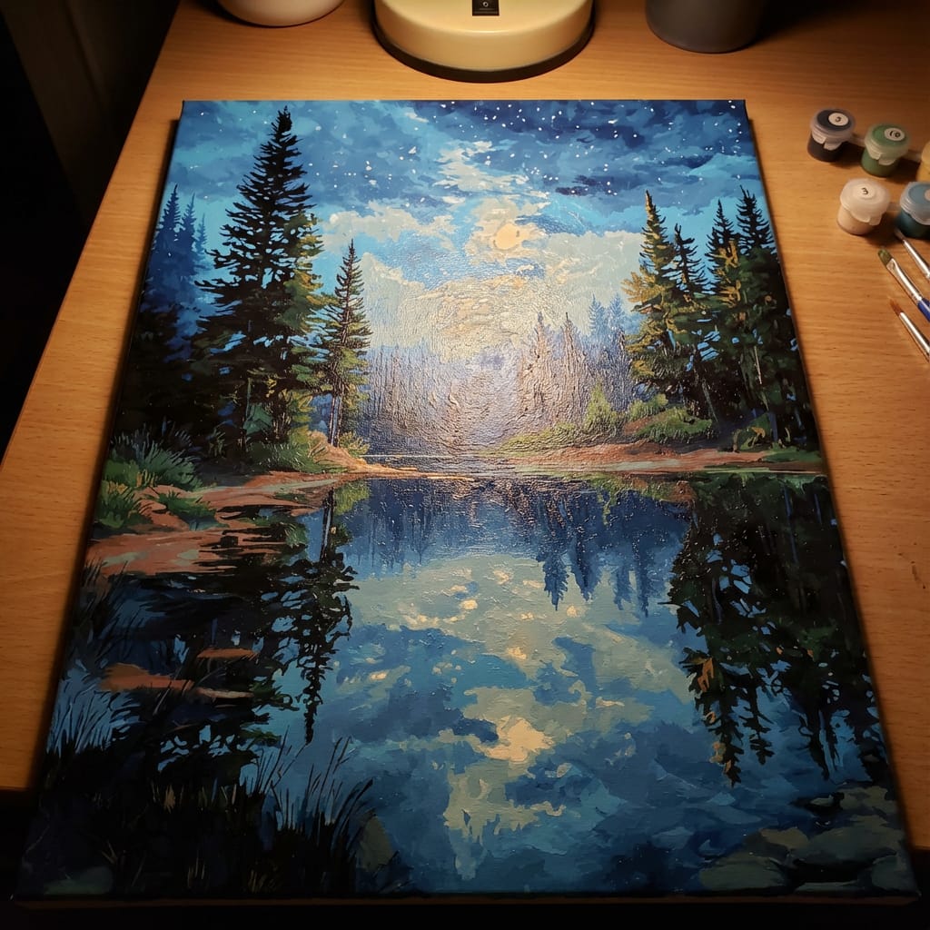 Customer photo review of Night Reflections Tranquil Water