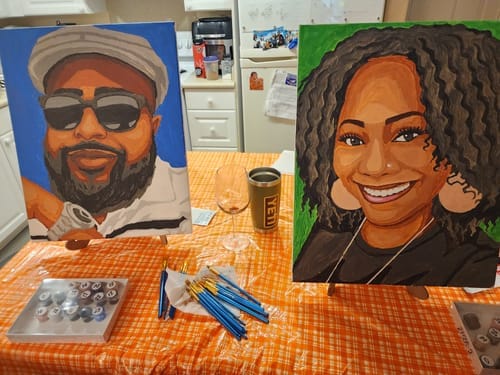 Customer photo review of Selfie Paint Party Kits