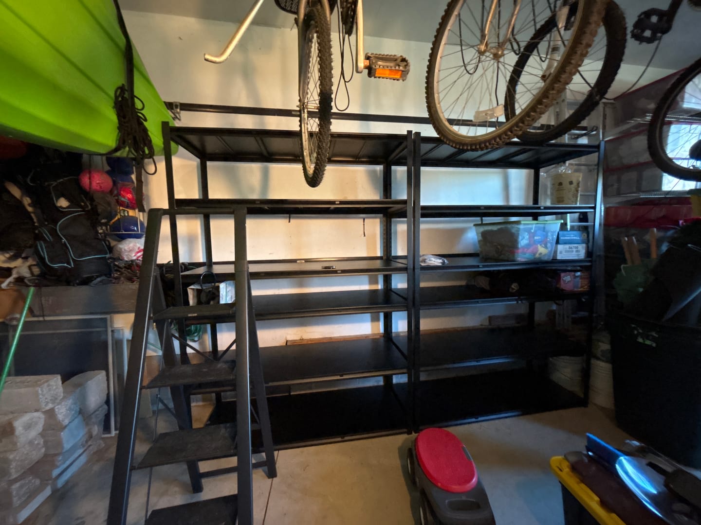 Customer photo review of REIBII 6-tier 3500LBS Heavy Duty Garage Shelving, Adjustable Metal Shelving,Industrial Storage Shelves for Garage,Warehouse, Basement