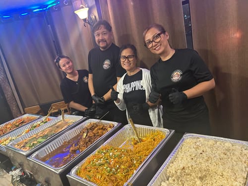 Customer photo review of Pamaypay Embroidered Hand Fan (Brown)