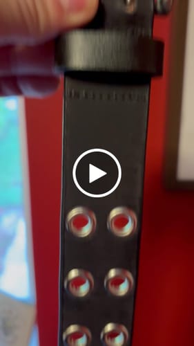 Customer video review of Brixton - Black Double Grommet 100 % Full Grain Leather Belt