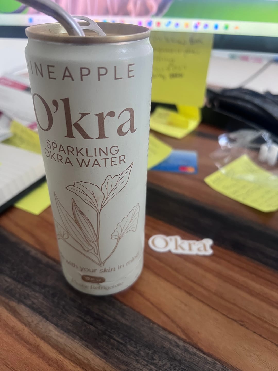Customer photo review of O’kra – Sparkling Okra Water (Pineapple) | Hydration & Skin Health
