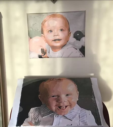Customer photo review of Custom Portrait Paint By Numbers