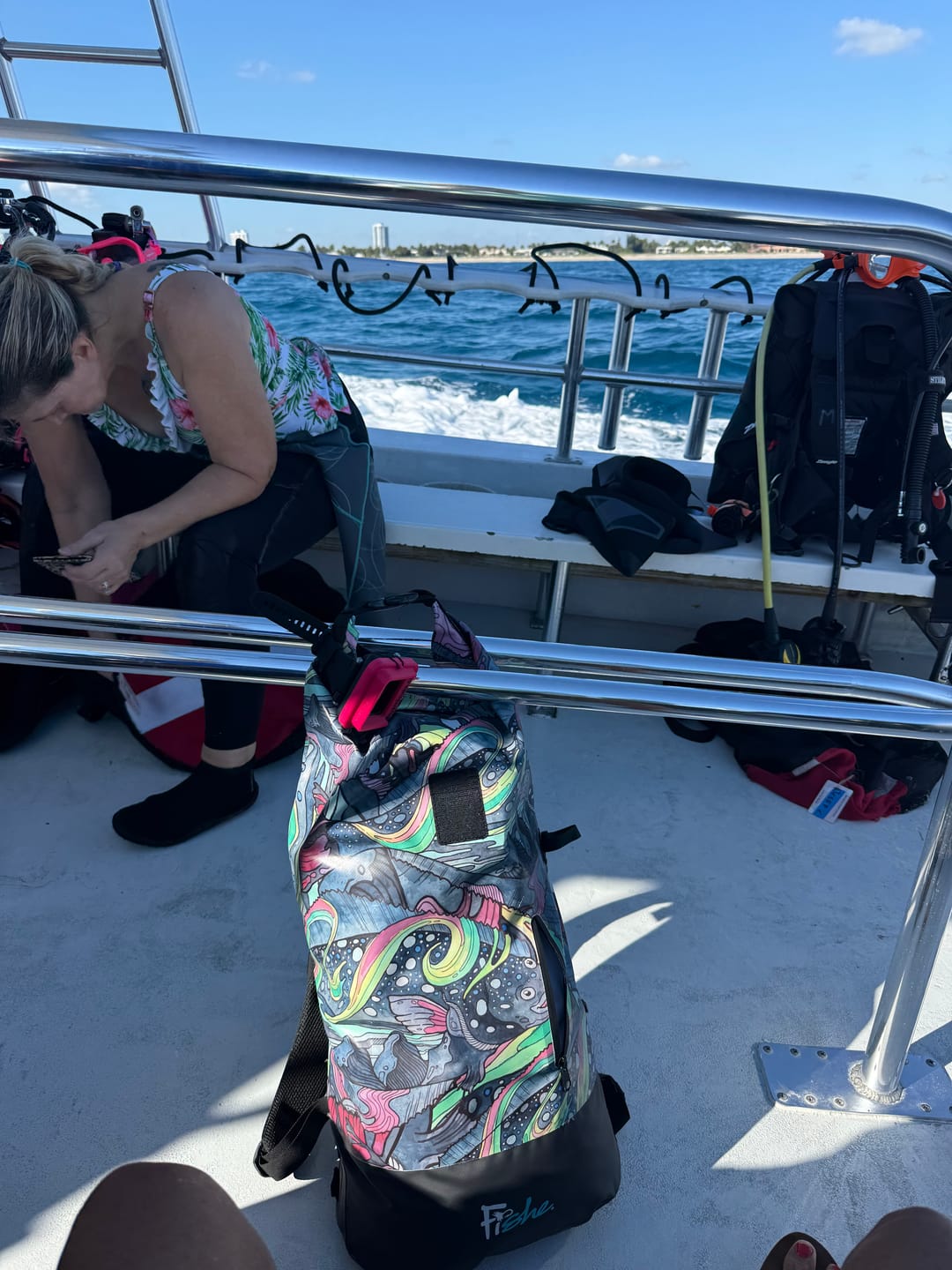 Customer photo review of HaliBorealis Backpack Dry Bag