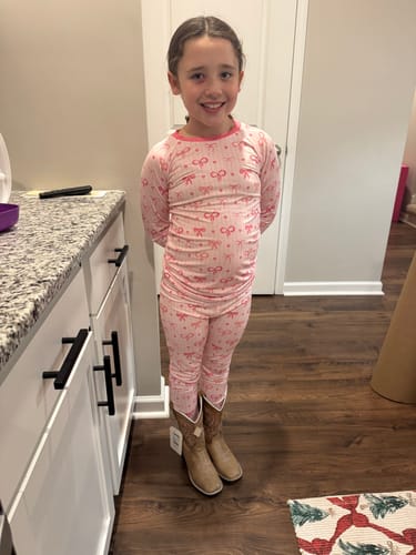 Customer photo review of Katy's Bows Two-Piece Pajamas