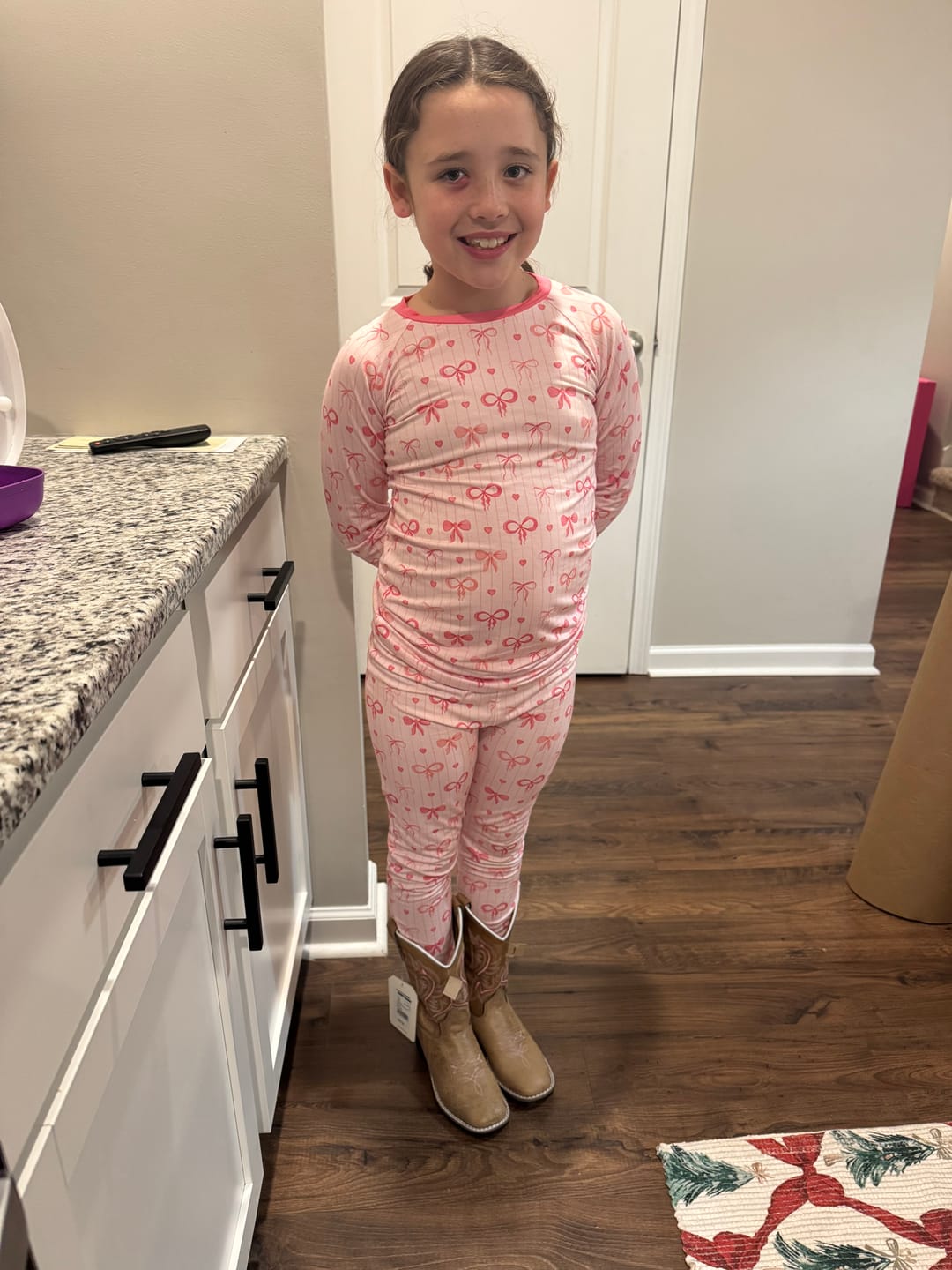 Customer photo review of Katy's Bows Two-Piece Pajamas