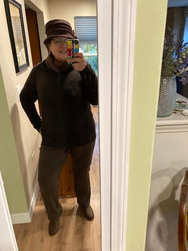 Customer photo review of Emerson Straight Leg Pants Petite - Bracken