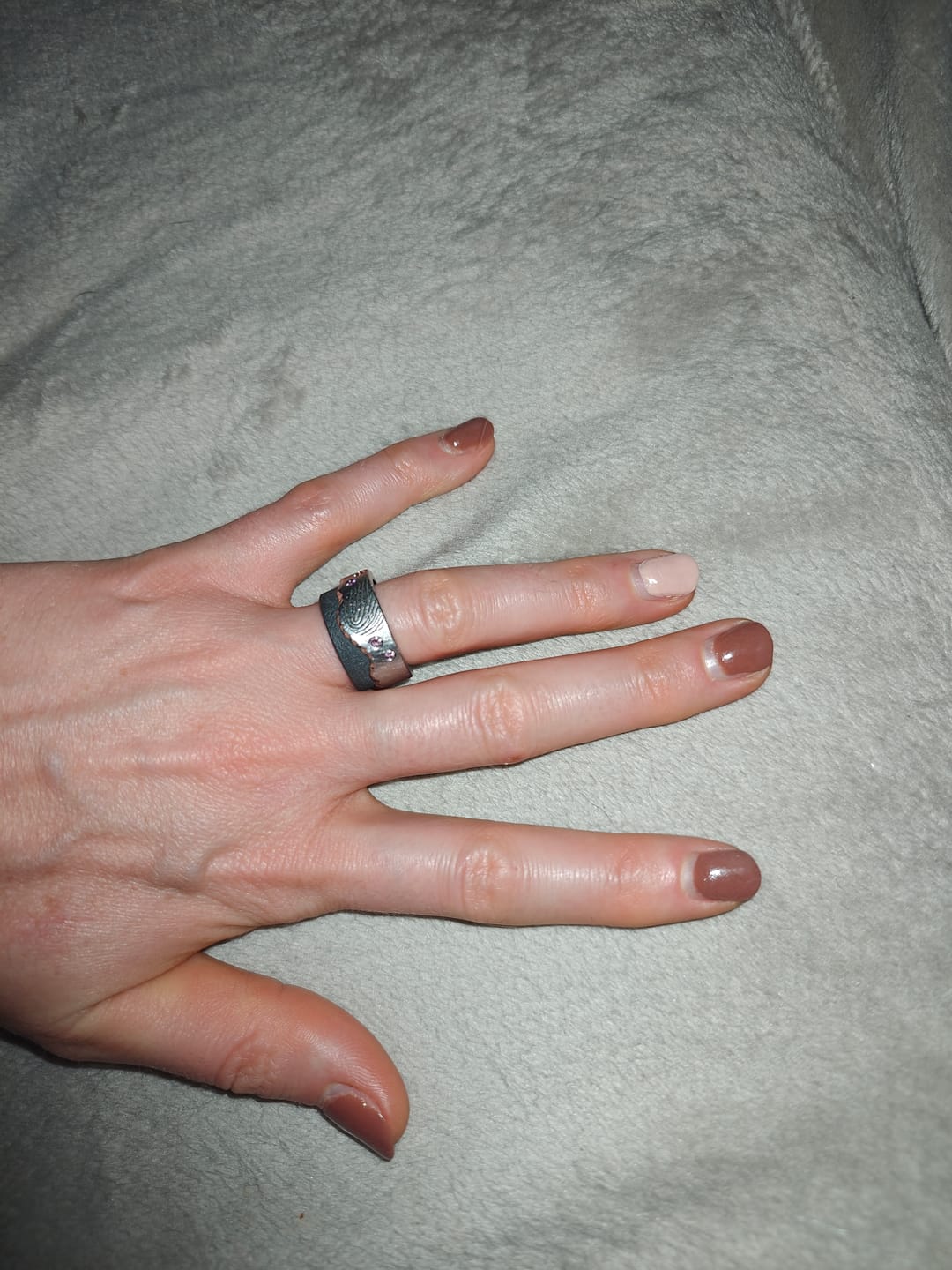 Customer photo review of Warm Nude Dipping Powder