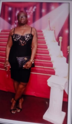 Customer photo review of Julia Black Lace Front Bandage Dress