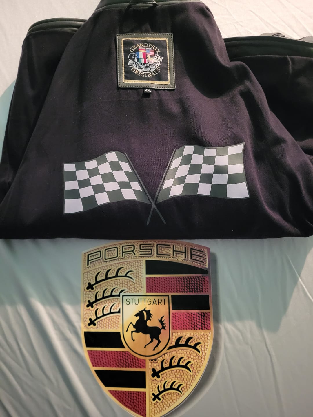 Customer photo review of Men's Gulf Lambskin Leather Racing Jacket in Classic GP Olive