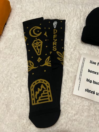 Customer photo review of Lucky Dip | Compression Shred Socks