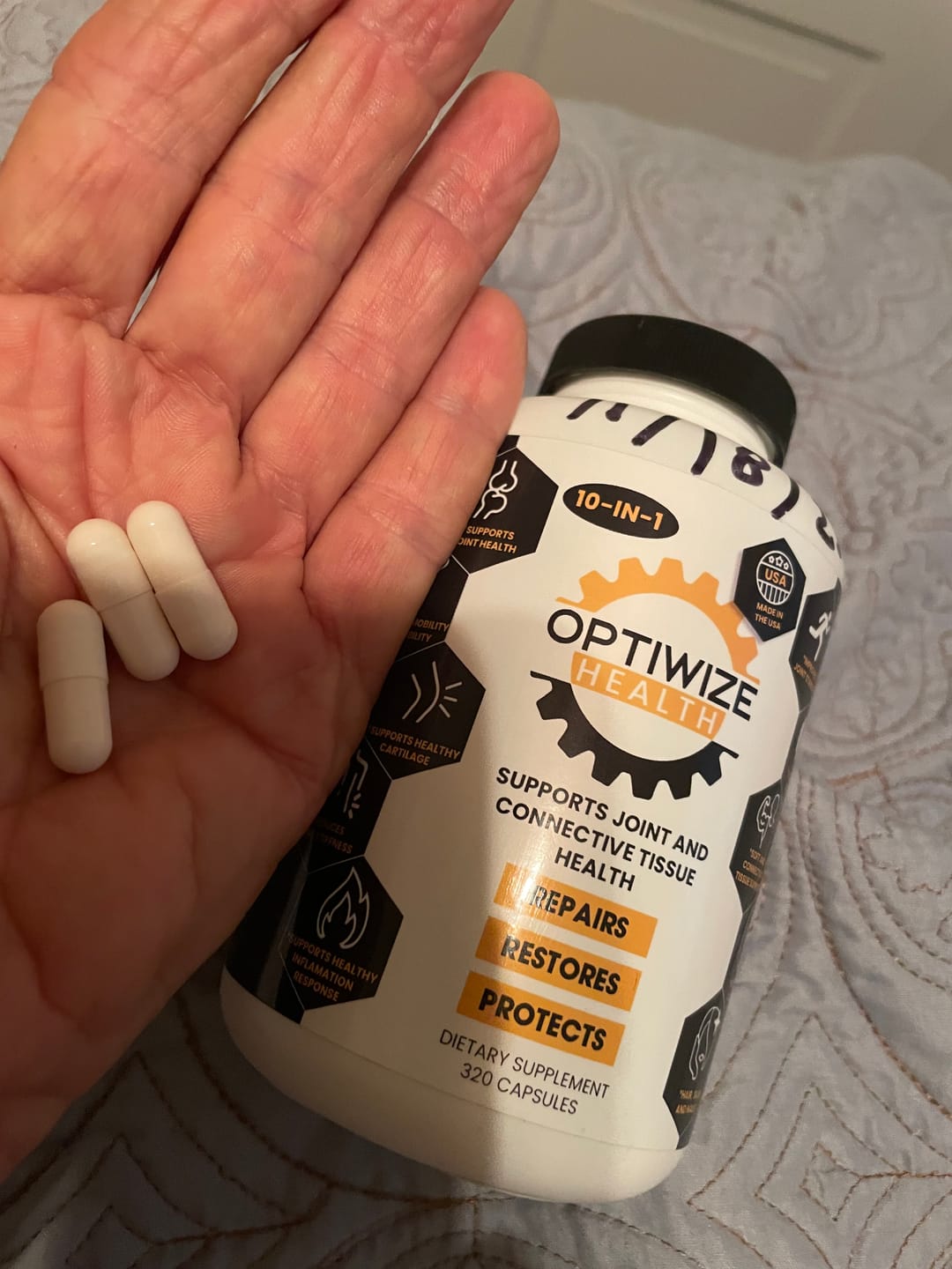 Customer photo review of OptiWize Collagen +Plus Human Supplement for Joint Health