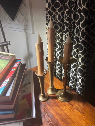 Customer photo review of 4-Inch Cream Battery Taper with Timer [pack of 6]