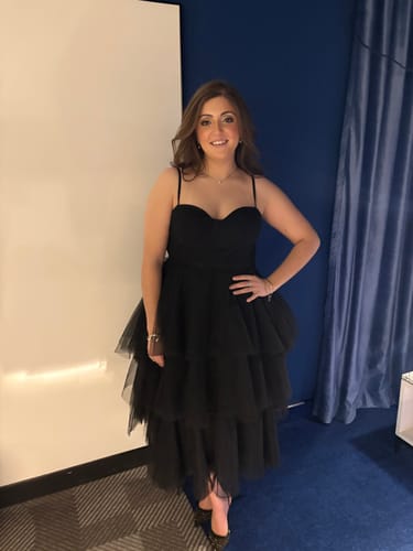 Sofia R. review of Maison Fairy Floss Tulle Dress in Black by Elle Zeitoune - RENTAL image 1 out of 2