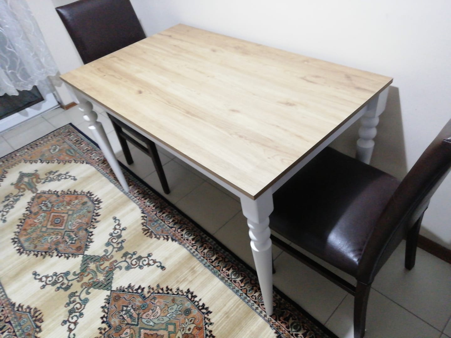 Customer photo review of Rani JA104 Mutfak Masası Yemek Masası Sepet Ceviz - Beyaz
