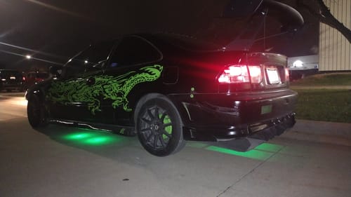 Customer photo review of wireless LED lights on show car