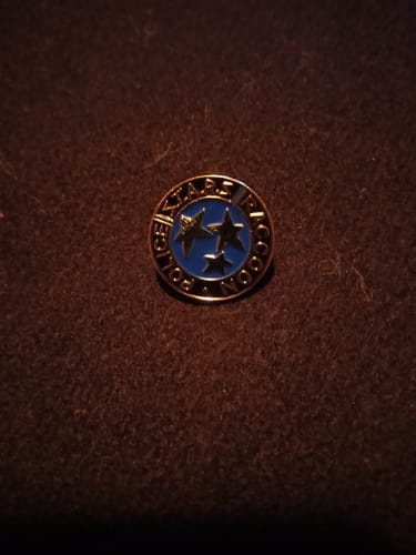 Customer photo review of Resident Evil Stars S.T.A.R.S. Raccoon Police Badge Lapel Pin Movie Props