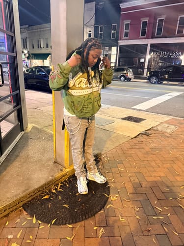 Customer photo review of Vale Forever Inferno Zip Up Hoodie Green