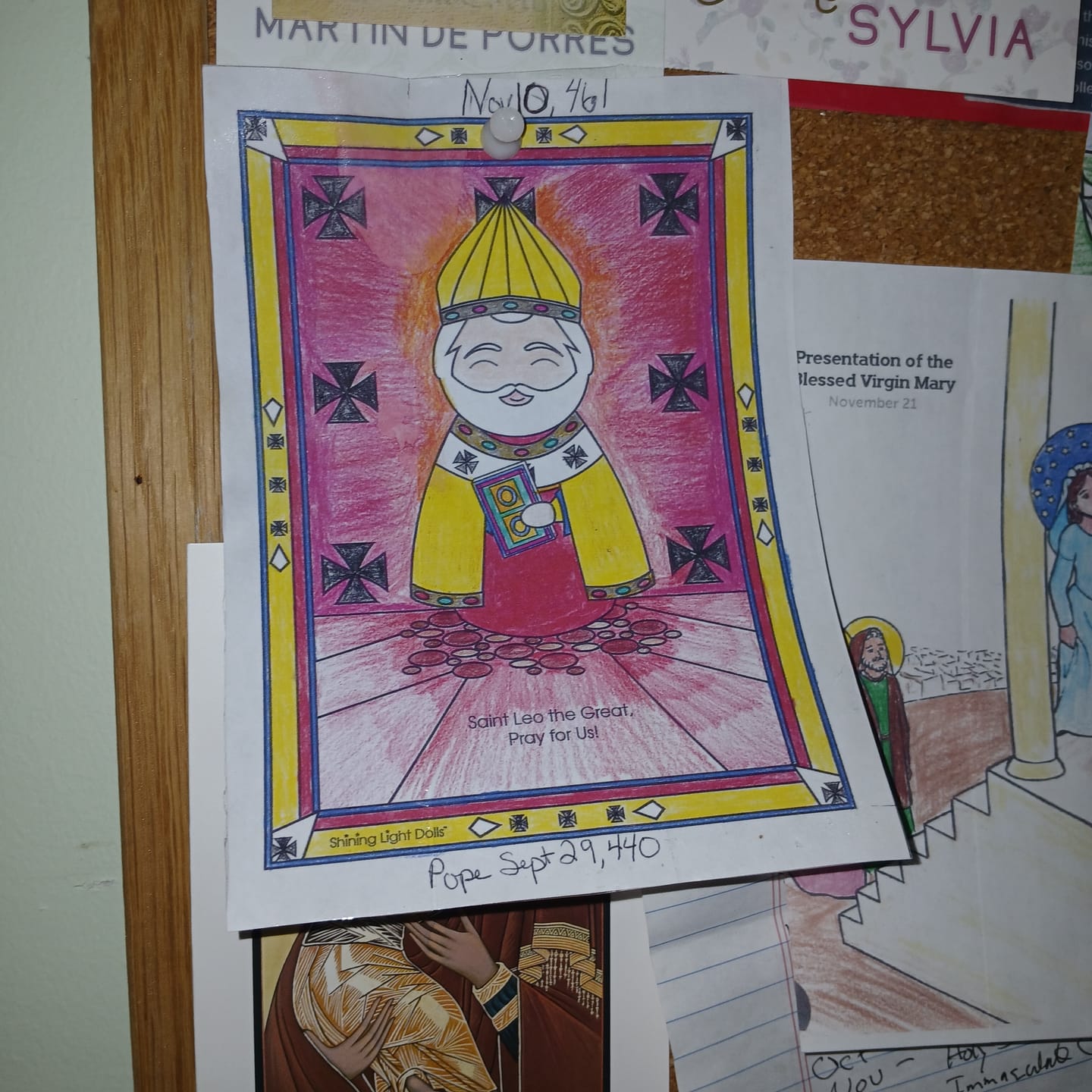 Customer photo review of November Saints Coloring Sheets - Digital Download