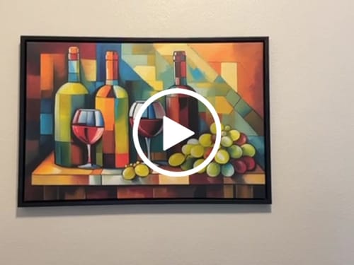 Customer video review of GRAPES AND WINE CANVAS