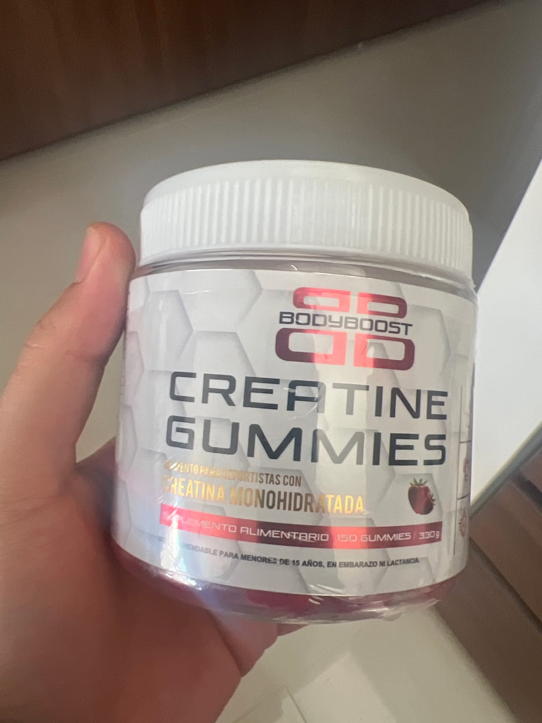 Customer photo review of Gomitas de Creatina