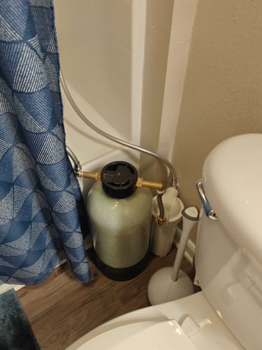 Customer photo review of Shower Water Softener System