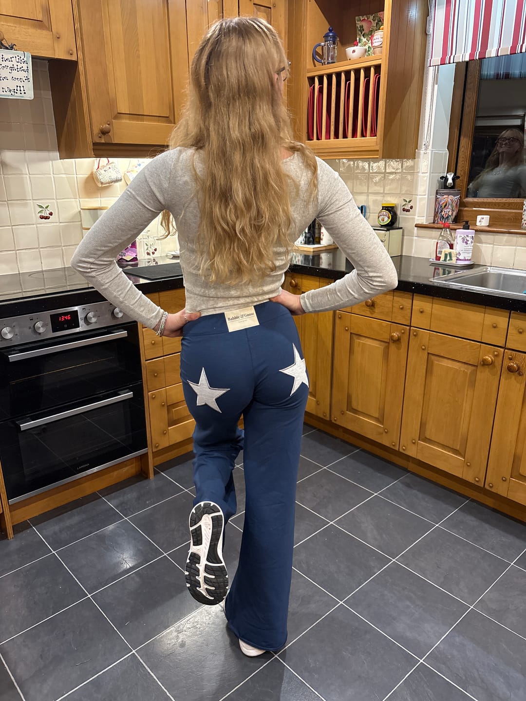 Customer photo review of Jersey Star Jogger Navy / Light Grey
