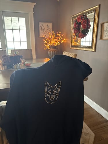 Customer photo review of Custom Embroidered Hoodie