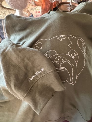 Customer photo review of Custom Embroidered Hoodie