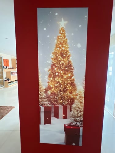 Customer photo review of Leinwandbild | Fröhliche Weihnachten | Schmal